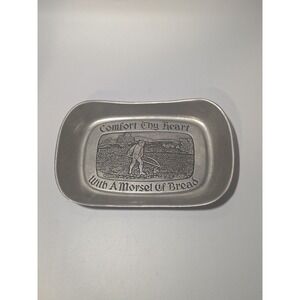 Vintage Wilton Armetale "Comfort Thy Heart With A Morsel Of Bread" Pewter‎ Tray